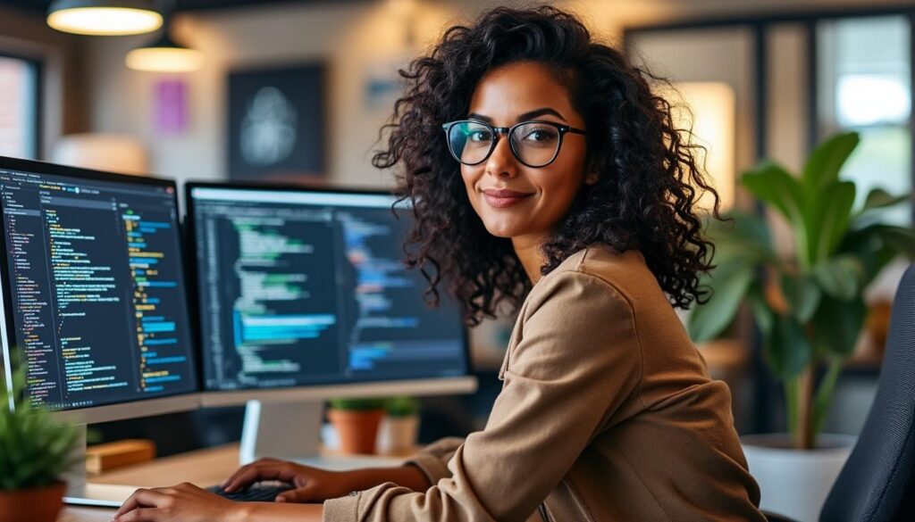 découvrez aurélie jean, codeuse innovante et fondatrice de in silico veritas, experte en sciences, code et intelligence artificielle. parcourez son parcours et ses réalisations dans le domaine du numérique.