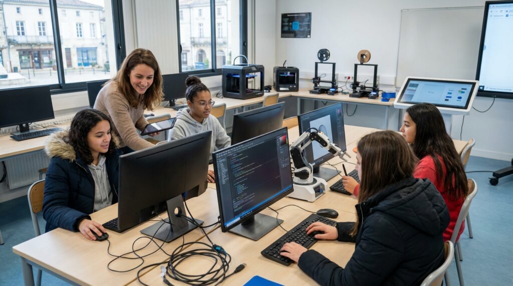 à fleurance, des parcours spécialement conçus pour les jeunes filles encouragent les lycéennes à s'orienter vers les carrières numériques, favorisant ainsi leur inclusion dans le secteur technologique.