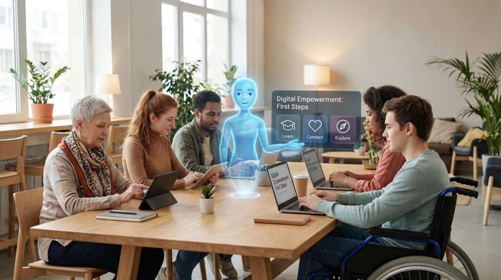 découvrez un accompagnement numérique éthique avec un assistant dédié à tous, pour une initiation réussie et accessible à chacun.