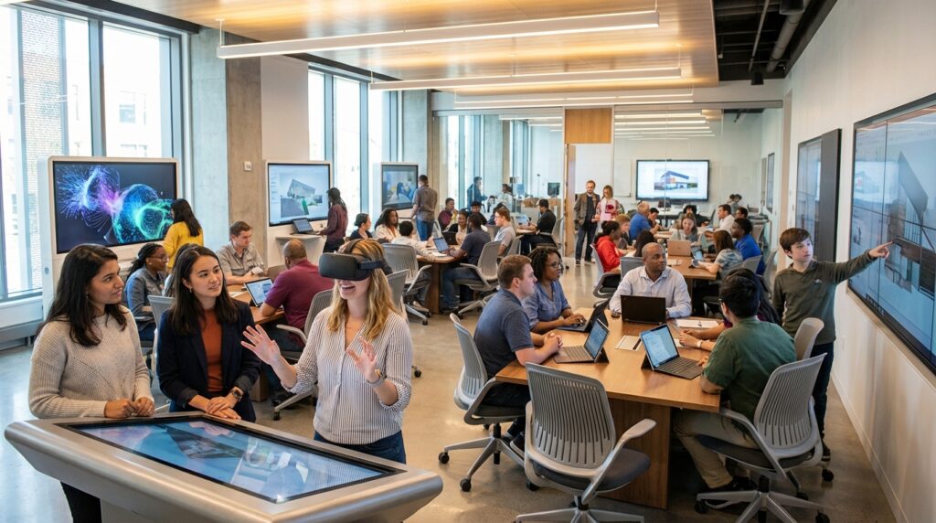 participez aux ateliers interactifs à l’espace public numérique pour apprendre, échanger et maîtriser les outils numériques dans un environnement convivial.