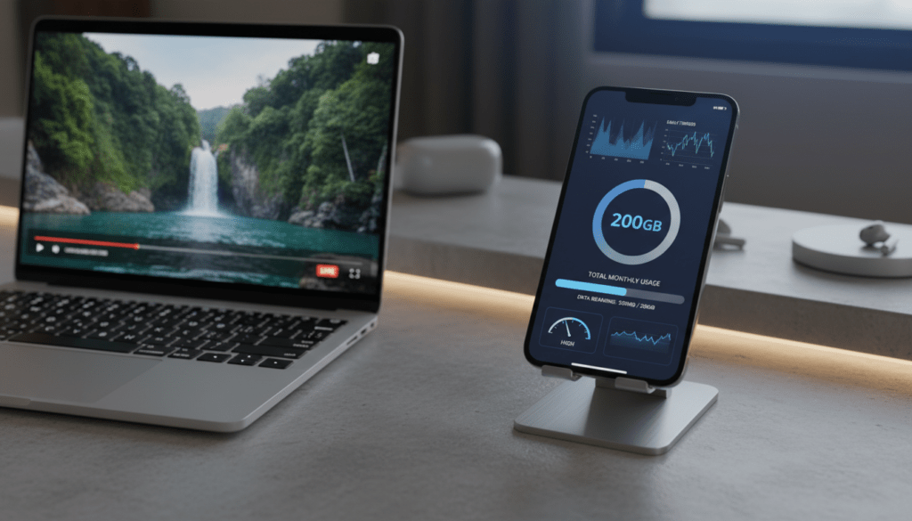 découvrez combien de temps vous pouvez utiliser 200 go d'internet selon votre type d'activité en ligne : streaming, navigation, jeux, et plus.