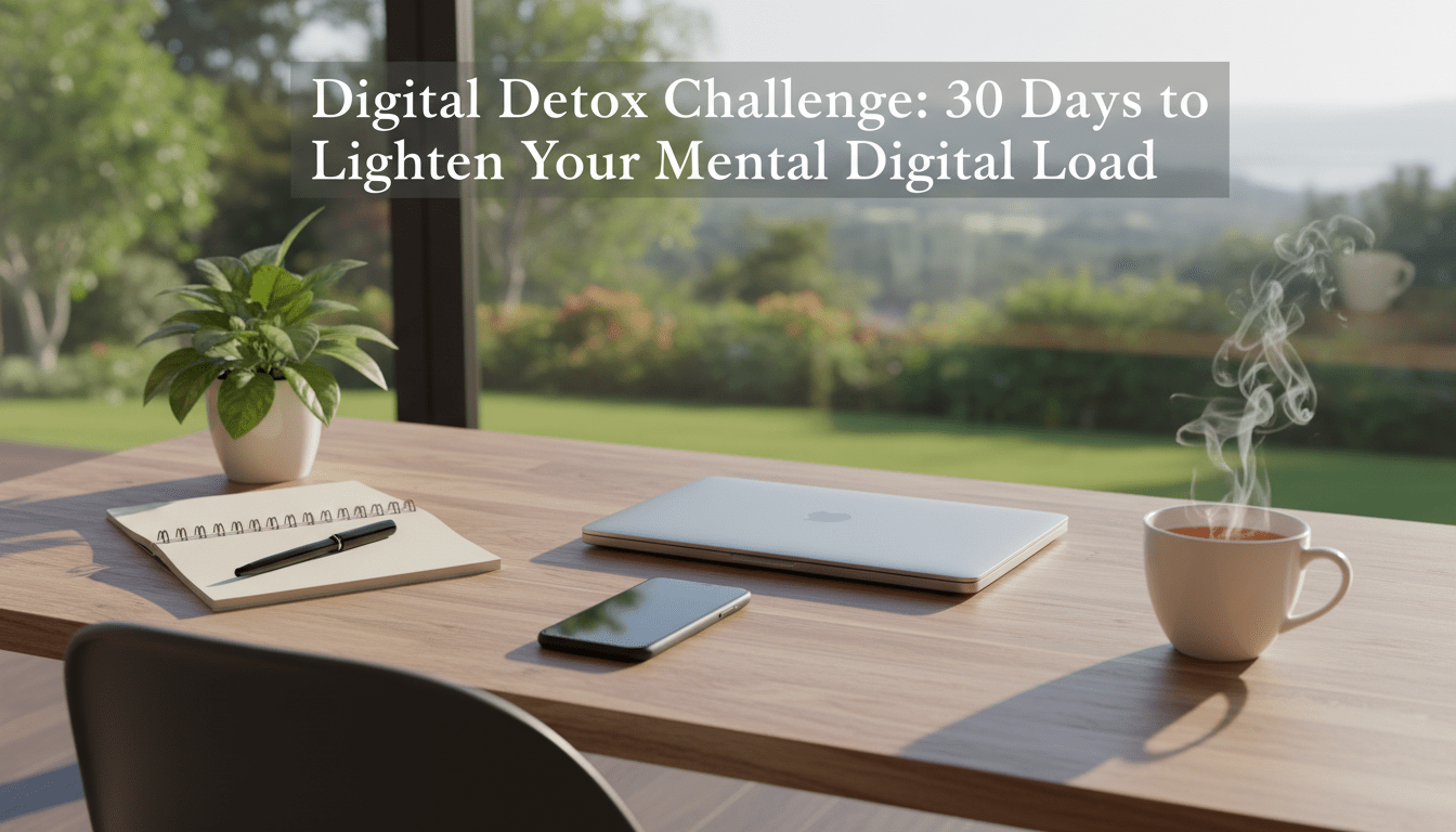 relevez le challenge détox digitale : 30 jours pour réduire votre surcharge mentale liée au numérique et retrouver sérénité et productivité.