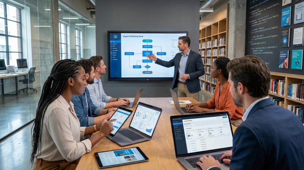 participez à notre formation gratuite pour acquérir les compétences essentielles et maîtriser la transformation numérique dans le secteur de l'édition.