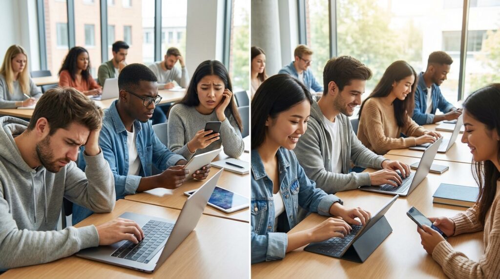 découvrez pourquoi la moitié des étudiants rencontrent des difficultés avec le numérique et explorez les réalités derrière le mythe de la jeunesse toujours connectée.