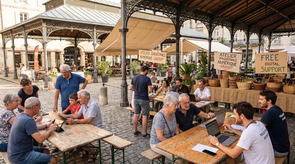 participez à notre atelier gratuit d'accompagnement numérique aux halles de lourdes. posez toutes vos questions et bénéficiez d'un soutien personnalisé pour maîtriser les outils numériques.
