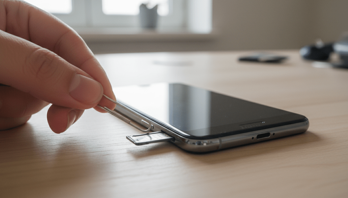 découvrez une astuce simple pour ouvrir un tiroir sim sans l'outil d'origine et accéder facilement à votre carte sim.