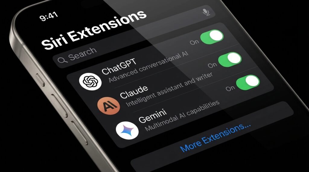 découvrez ios 27, la nouvelle mise à jour d'apple qui intègre siri avec chatgpt, claude, gemini et d'autres intelligences artificielles externes pour une expérience utilisateur révolutionnaire.
