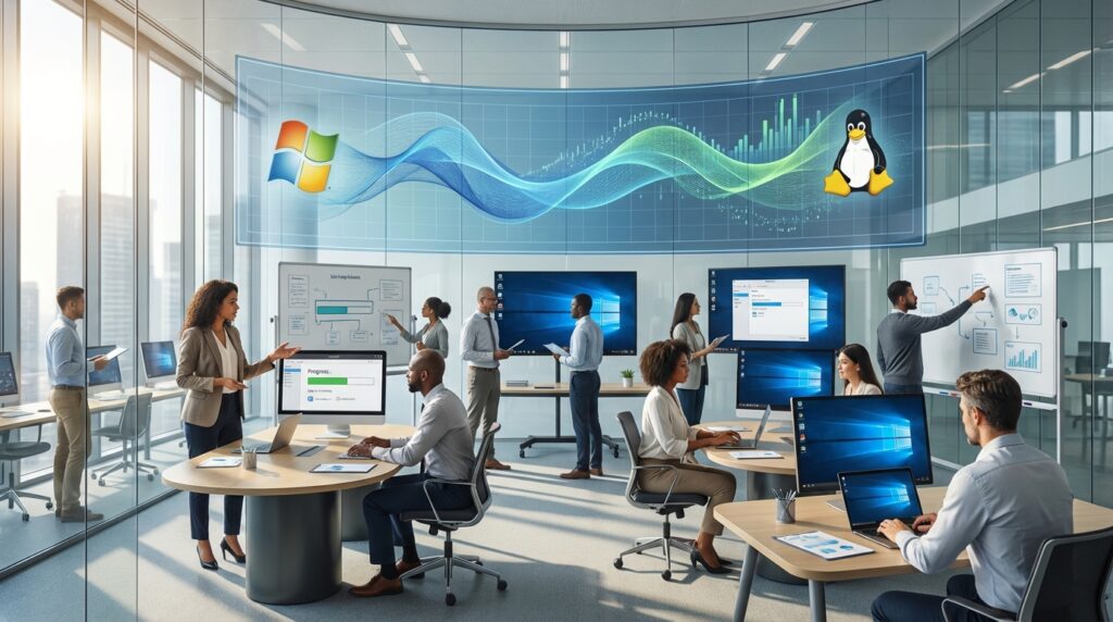 la direction du numérique de l'état annonce la transition de windows à linux et encourage les ministères à se préparer à ce changement majeur pour moderniser les infrastructures informatiques.