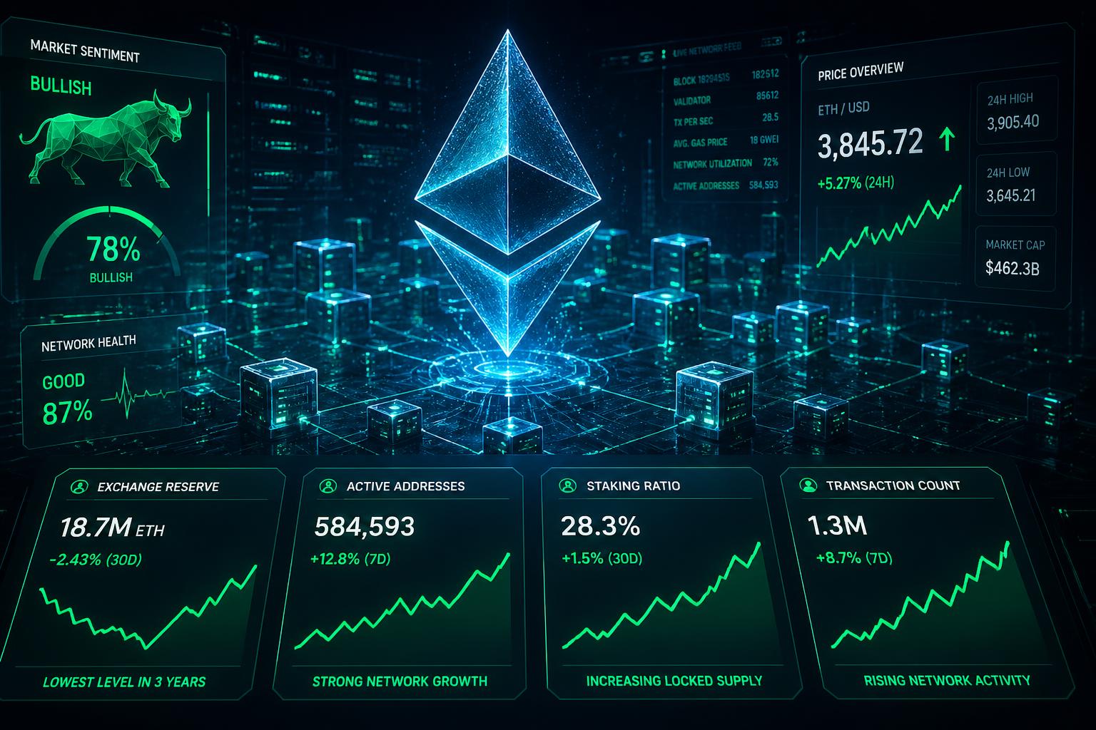 découvrez comment quatre indicateurs on-chain révèlent des signaux haussiers prometteurs pour ethereum, malgré les préoccupations liées à la pression de vente.