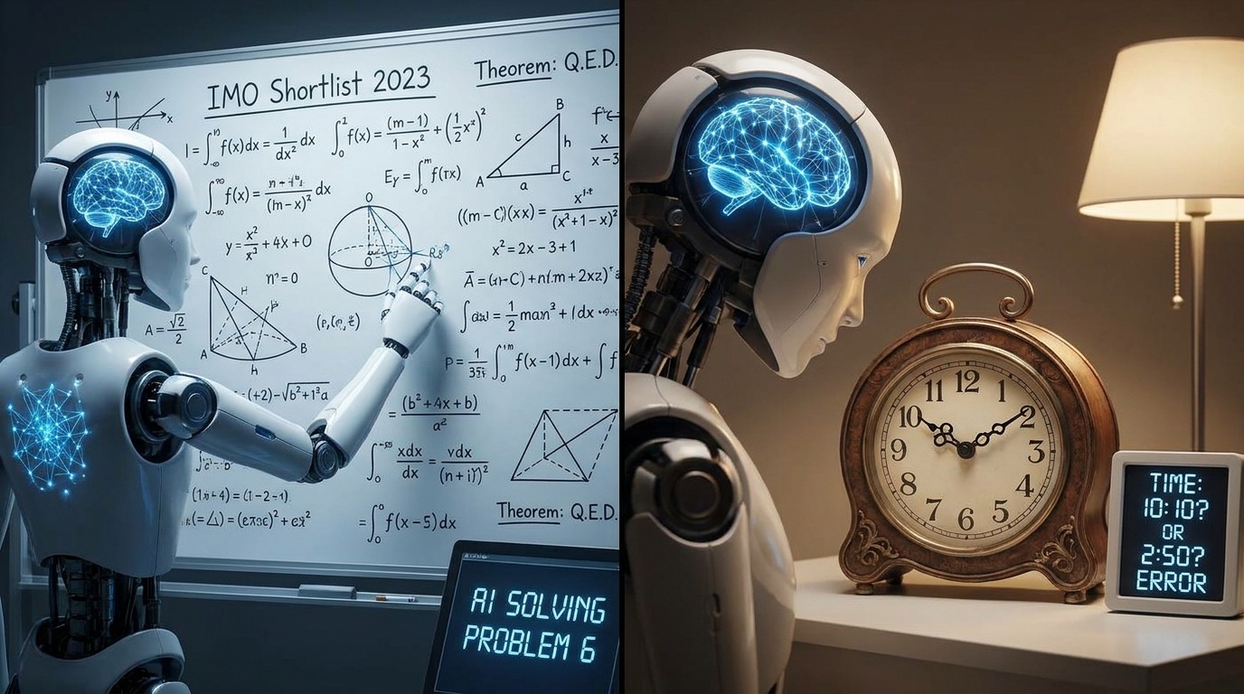 découvrez pourquoi l'intelligence artificielle réussit brillamment aux olympiades de mathématiques mais rencontre des difficultés à interpréter l'heure, explorant les forces et limites de l'ia dans ces domaines.