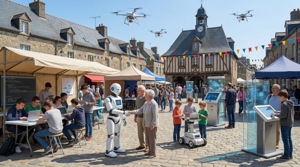 découvrez le retour du village numérique à saint-hilaire-du-harcouët avec des animations autour de la robotique, des drones, du codage et des services en ligne pour tous les âges.