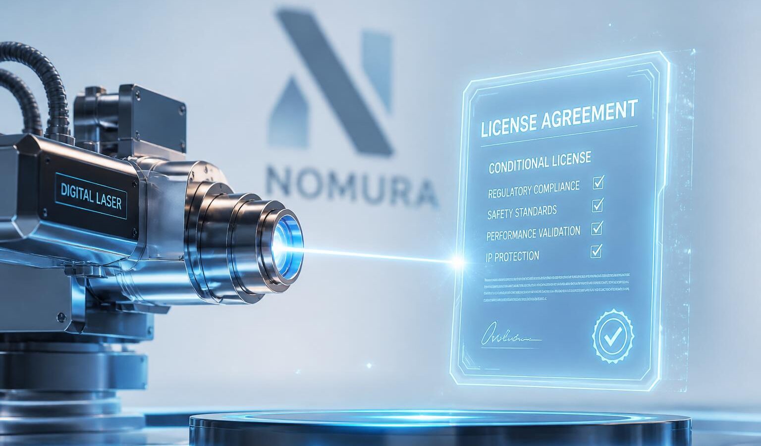laser digital, soutenue par nomura, obtient une licence sous condition, marquant une avancée majeure vers l'innovation technologique.