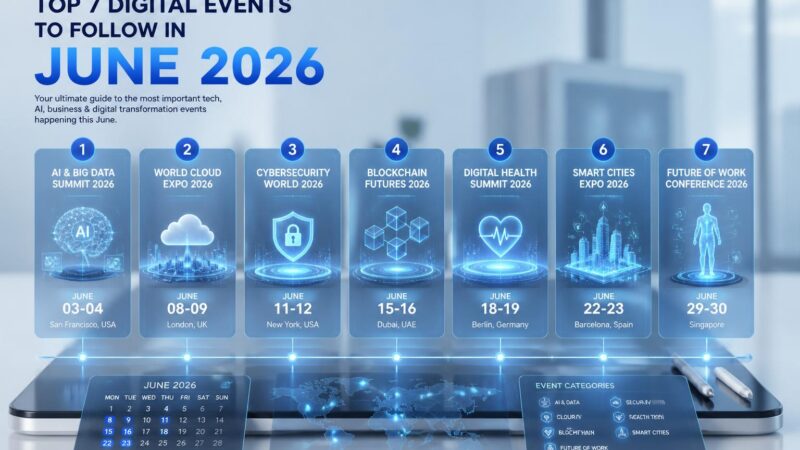 découvrez le top 7 des événements digitaux incontournables à suivre en juin 2026 pour rester à la pointe des tendances technologiques et du marketing numérique.
