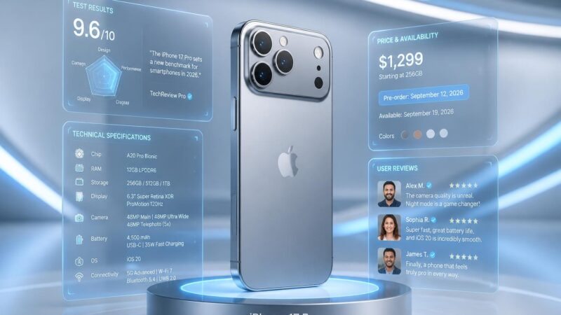 découvrez notre test complet de l'iphone 17 pro : prix, fiche technique détaillée et avis 2026 pour tout savoir sur ce smartphone haut de gamme.