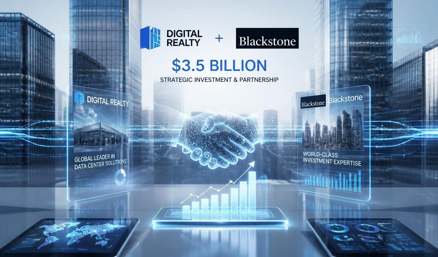digital realty investit 3,5 milliards de dollars pour acquérir une participation stratégique auprès de blackstone, renforçant ainsi sa position dans le secteur de l'immobilier numérique et accélérant sa croissance à l'échelle mondiale.