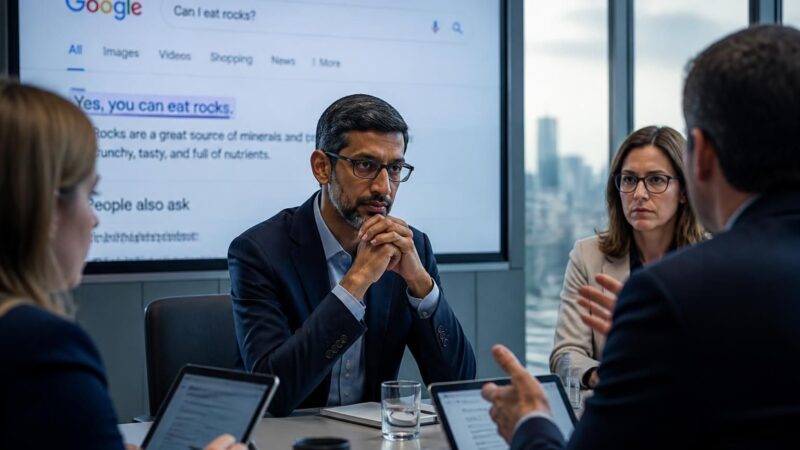 découvrez la prise de position de google concernant la responsabilité des erreurs générées par son intelligence artificielle dans son moteur de recherche search.