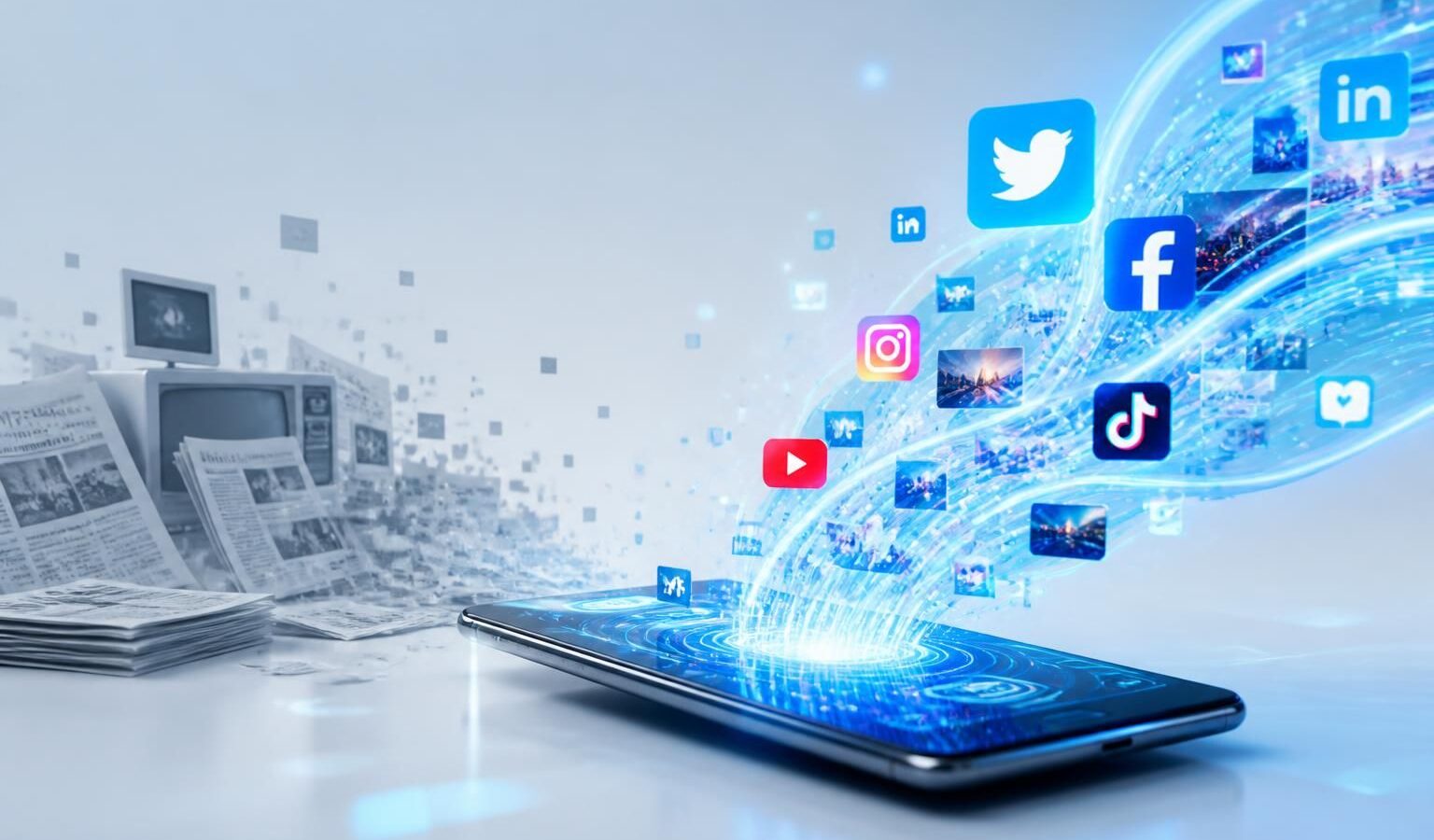 découvrez comment les réseaux sociaux ont pris le dessus sur les médias traditionnels en devenant la principale source d'information pour des millions de personnes.