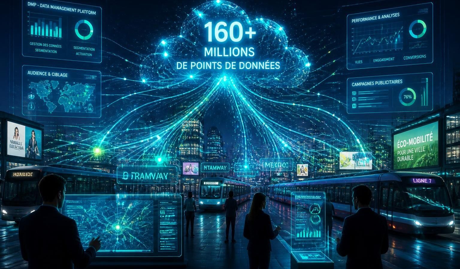 mediatransports utilise une dmp innovante exploitant plus de 160 millions de données pour optimiser la publicité ciblée et maximiser l'impact des campagnes marketing.