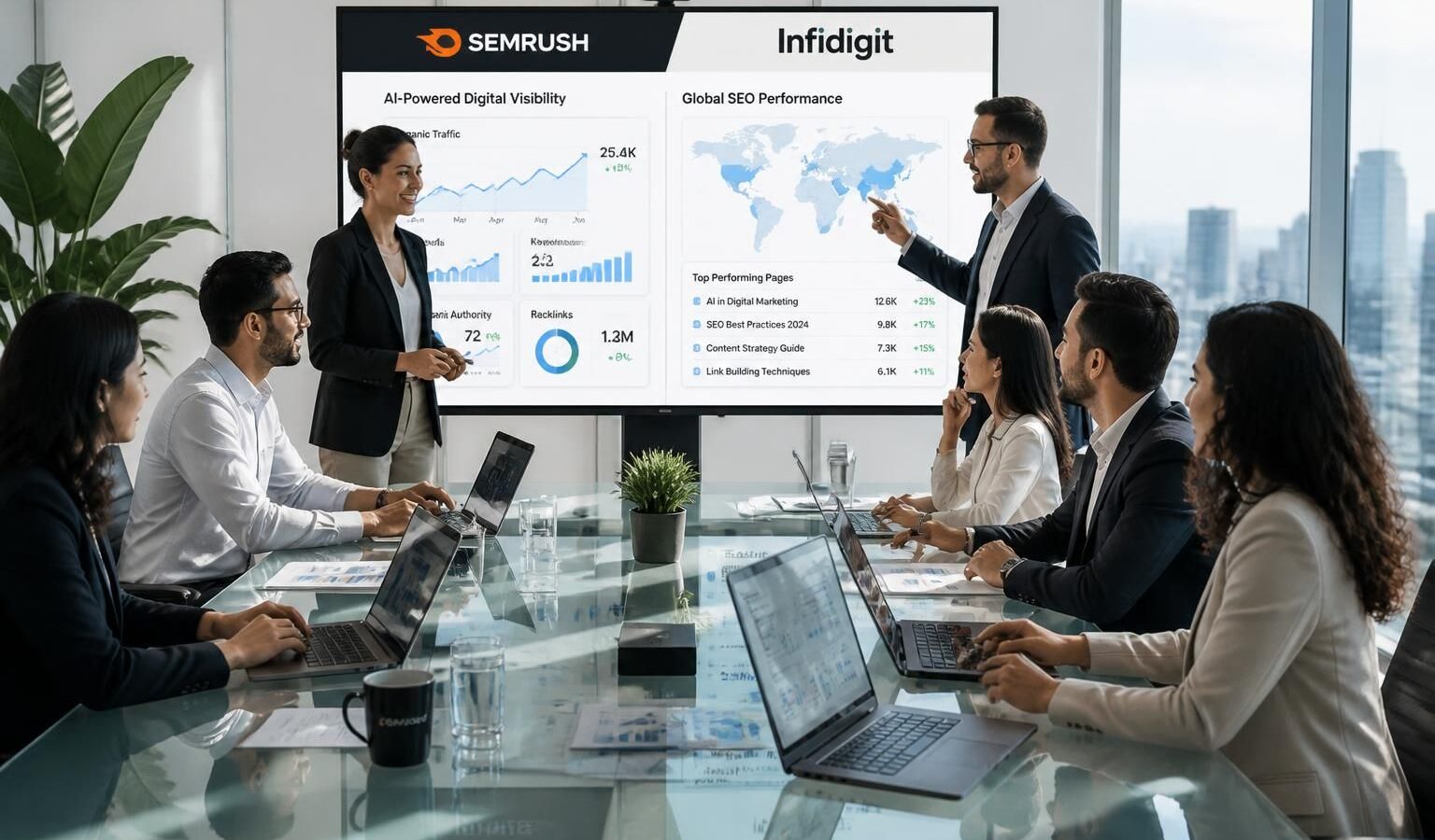 découvrez comment semrush et infidigit collaborent dans la recherche en intelligence artificielle pour améliorer la visibilité et la performance des marques en ligne.