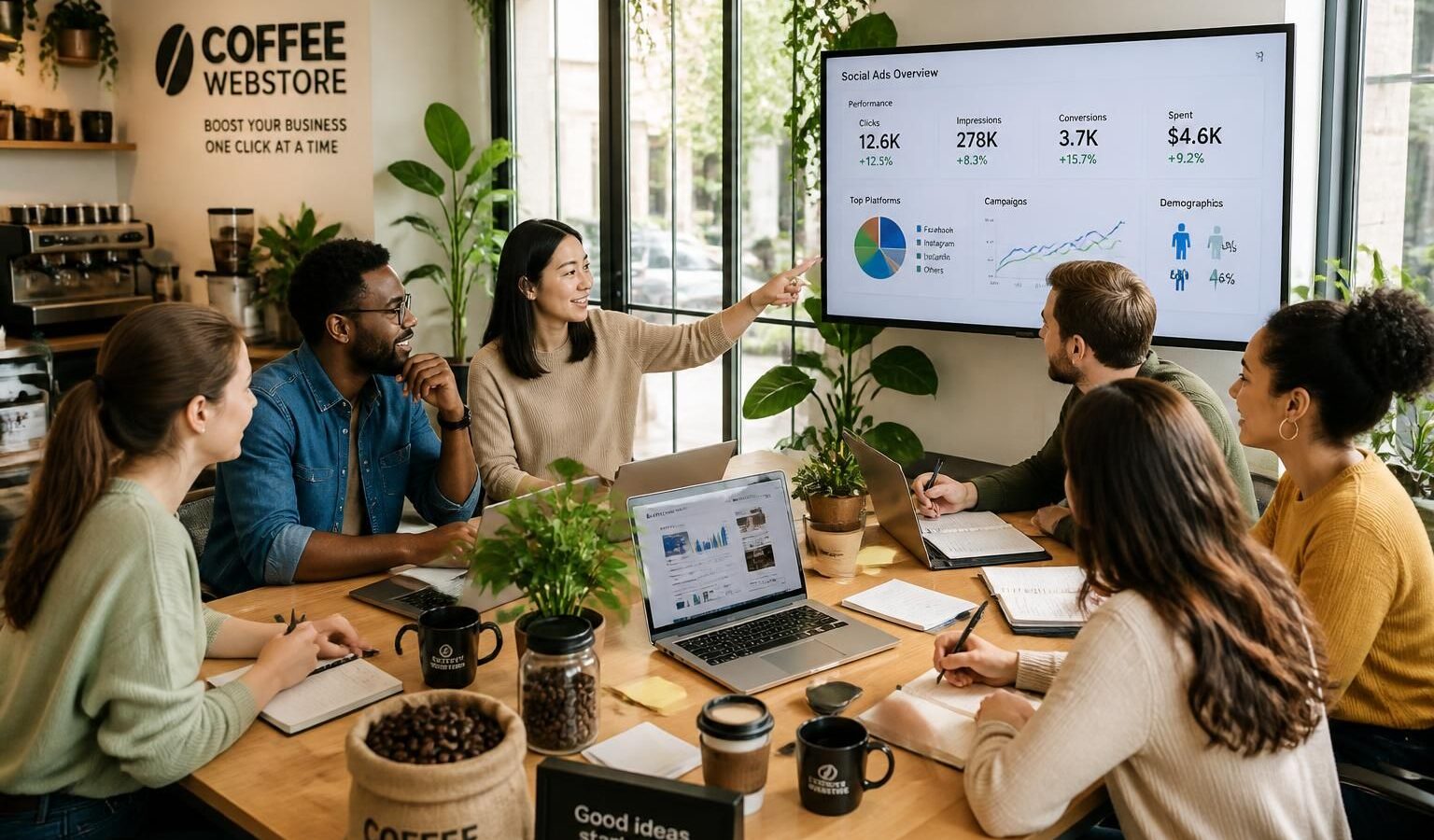 campus améliore les compétences des équipes social ads de coffee webstore pour optimiser leurs campagnes publicitaires sur les réseaux sociaux.