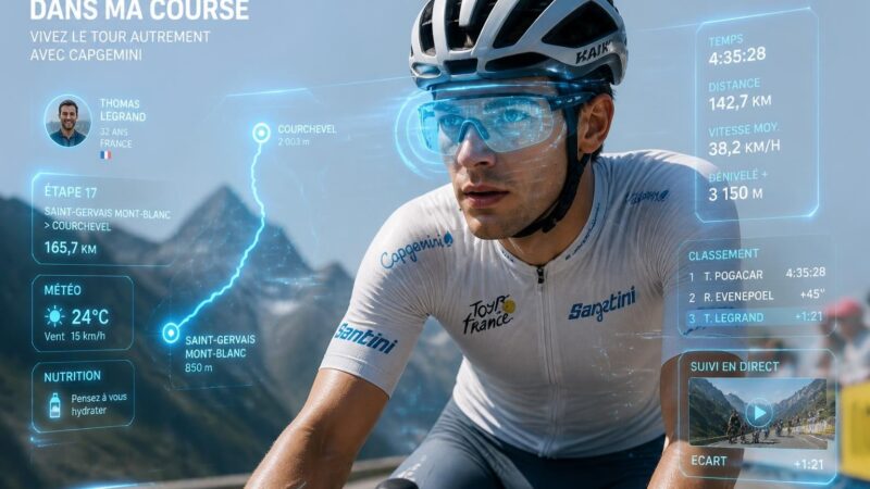 découvrez « dans ma course », une expérience digitale innovante créée par capgemini et le tour de france pour vivre la course cycliste autrement, avec un contenu sur-mesure et immersif.