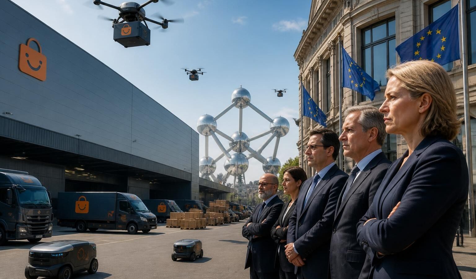 un géant chinois de l'e-commerce cherche à s'implanter en europe, mais fait face à une forte opposition de bruxelles qui s'inquiète des enjeux économiques et réglementaires.