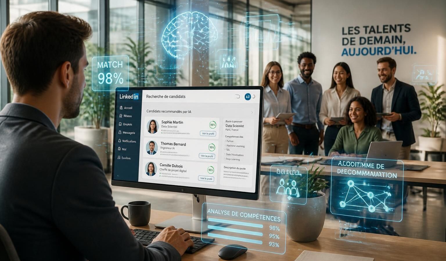 découvrez comment linkedin intègre l'intelligence artificielle pour transformer et optimiser le processus de recrutement des talents, rendant la recherche et la sélection plus efficaces et pertinentes.