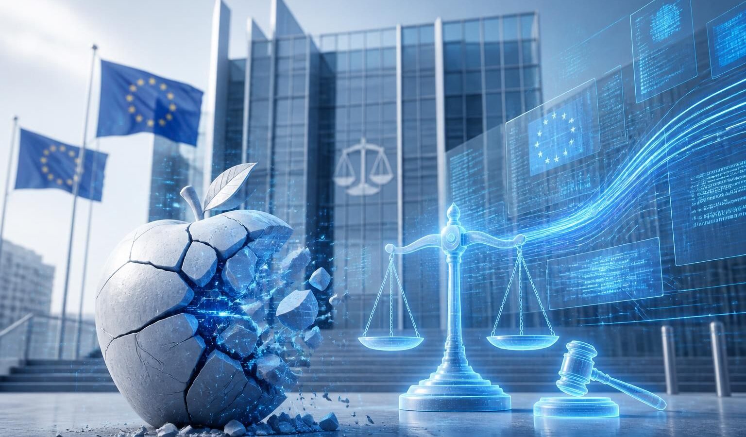 la cour de justice de l'ue confirme le digital markets act (dma) en rejetant tous les recours d'apple, renforçant ainsi la régulation de la concurrence dans le secteur technologique.
