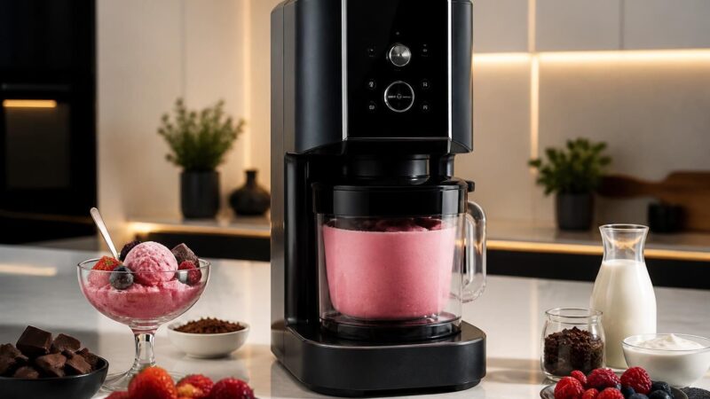 découvrez la ninja creami deluxe, la machine à glace innovante qui fait sensation sur les réseaux sociaux grâce à ses créations gourmandes et personnalisées.