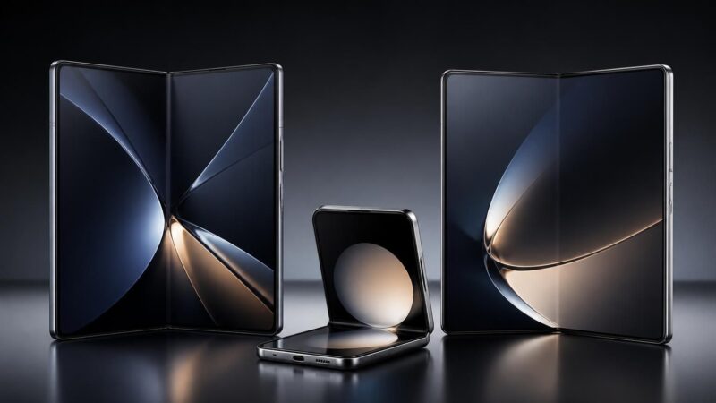 découvrez les premières images marketing des galaxy z fold 8, z flip 8 et z fold 8 ultra, dévoilées avant l'événement unpacked. préparez-vous à explorer les innovations et le design révolutionnaire de la nouvelle génération de smartphones pliables samsung.