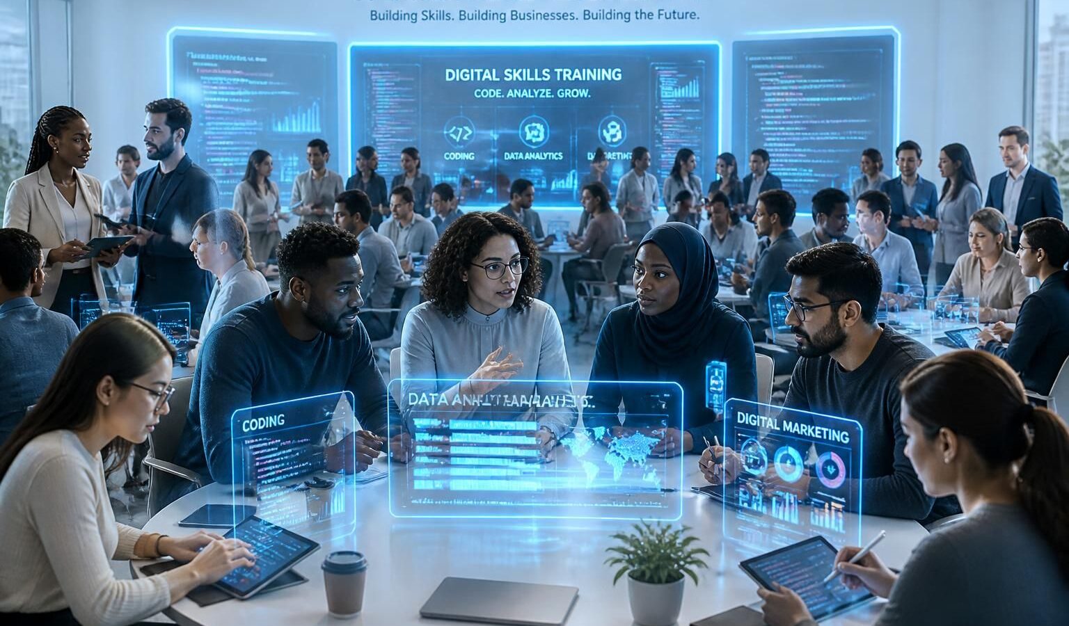 granville digital accompagne 50 entrepreneurs dans le développement de leurs compétences numériques pour dynamiser leur activité et réussir dans l'économie digitale.
