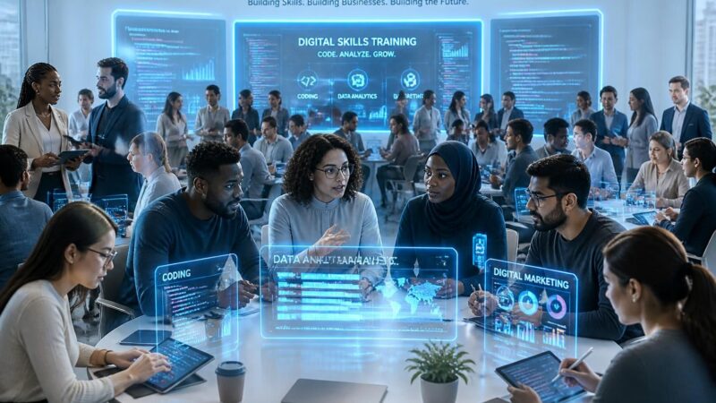 granville digital accompagne 50 entrepreneurs dans le développement de leurs compétences numériques pour dynamiser leur activité et réussir dans l'économie digitale.