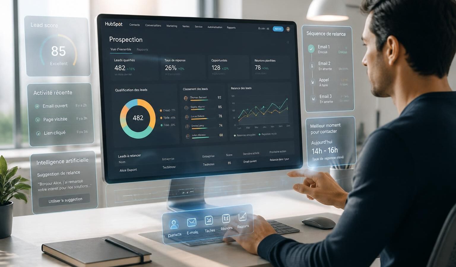découvrez hubspot, l'agent de prospection intelligent qui qualifie, classe et relance vos leads efficacement, tout en optimisant la gestion de votre crm sans surcharge.