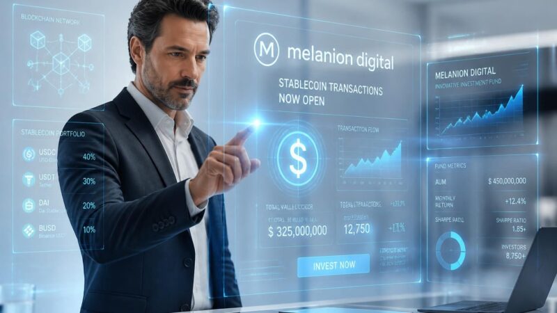melanion digital lance l'ouverture des souscriptions en stablecoins pour son fonds innovant, offrant une nouvelle opportunité d'investissement sécurisé et moderne.