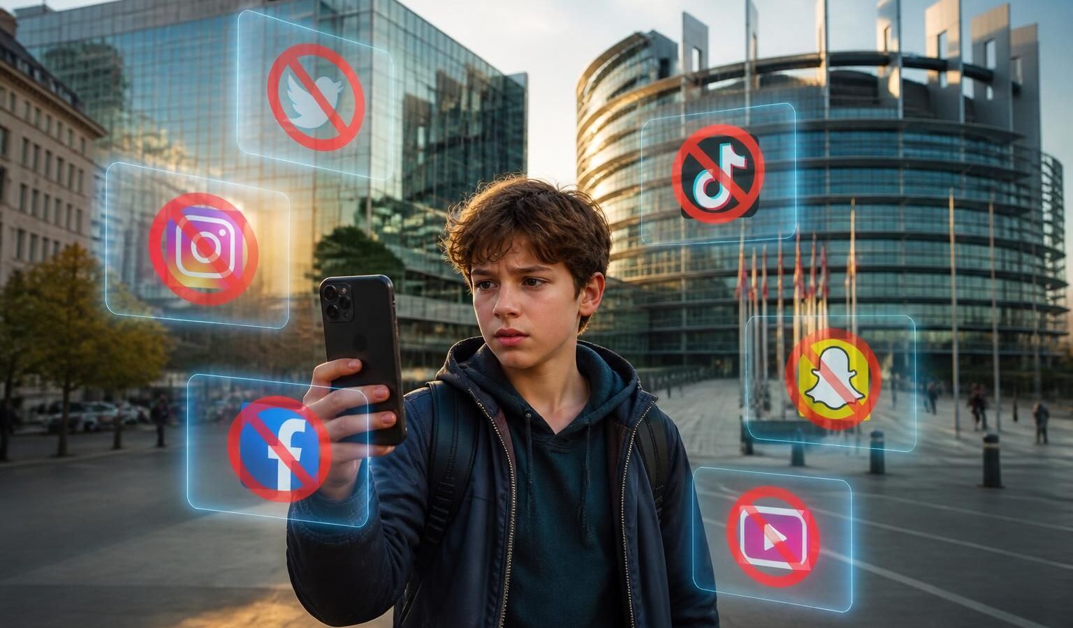 bruxelles propose d'interdire l'accès aux réseaux sociaux aux enfants de moins de 13 ans afin de protéger leur sécurité et leur bien-être en ligne.