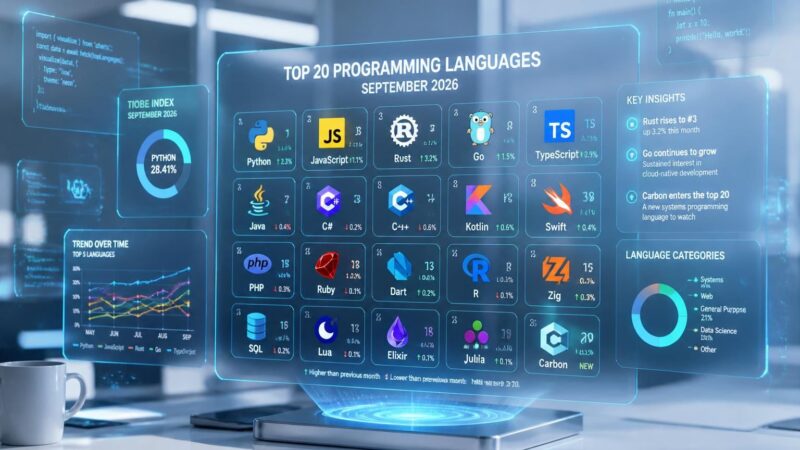 découvrez le top 20 des langages de programmation incontournables en septembre 2026 pour rester à la pointe de la technologie et booster votre carrière de développeur.