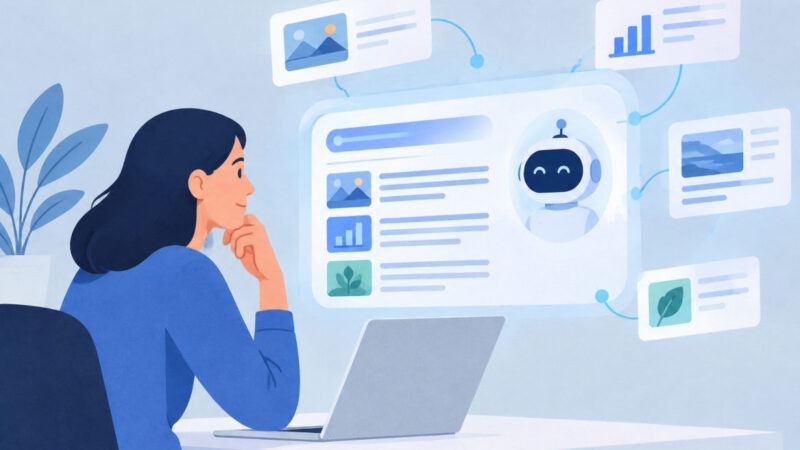 Interface de recherche montrant la nouvelle option de veille Google AI Mode sur smartphone